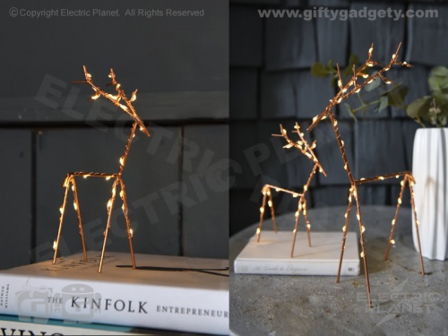 Metal LED Deer Ornament